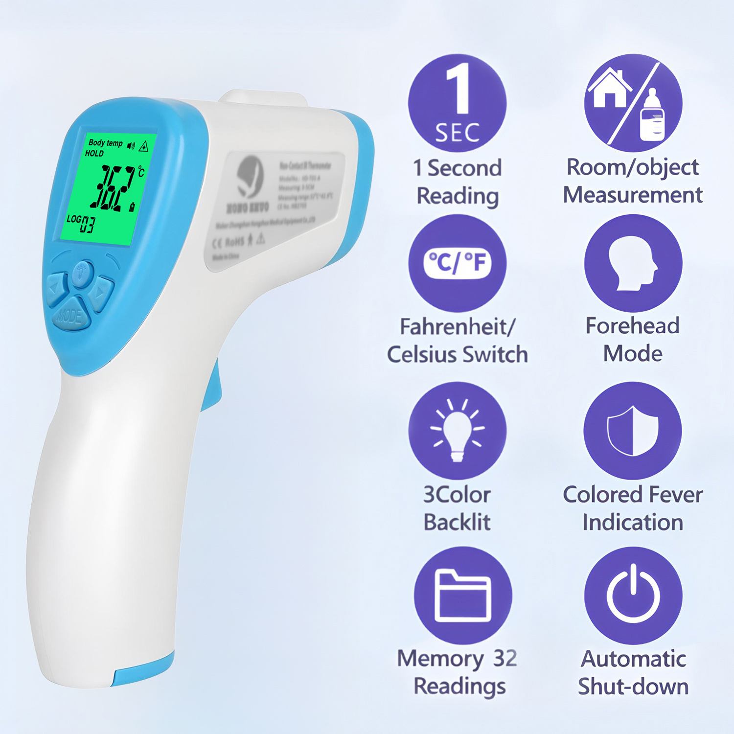 2 in 1 Non-contact Infrared Di - огляд і ціна Digital Thermometer Infrared