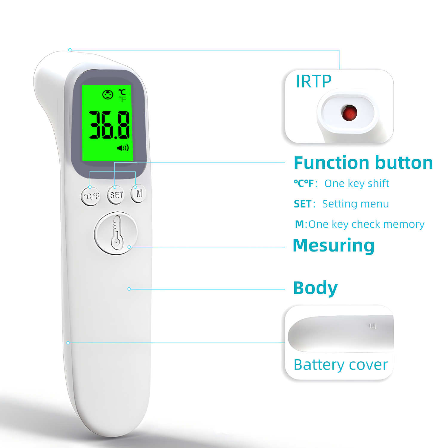 Digital Infrared Fever Thermom - огляд і ціна Digital Thermometer Infrared