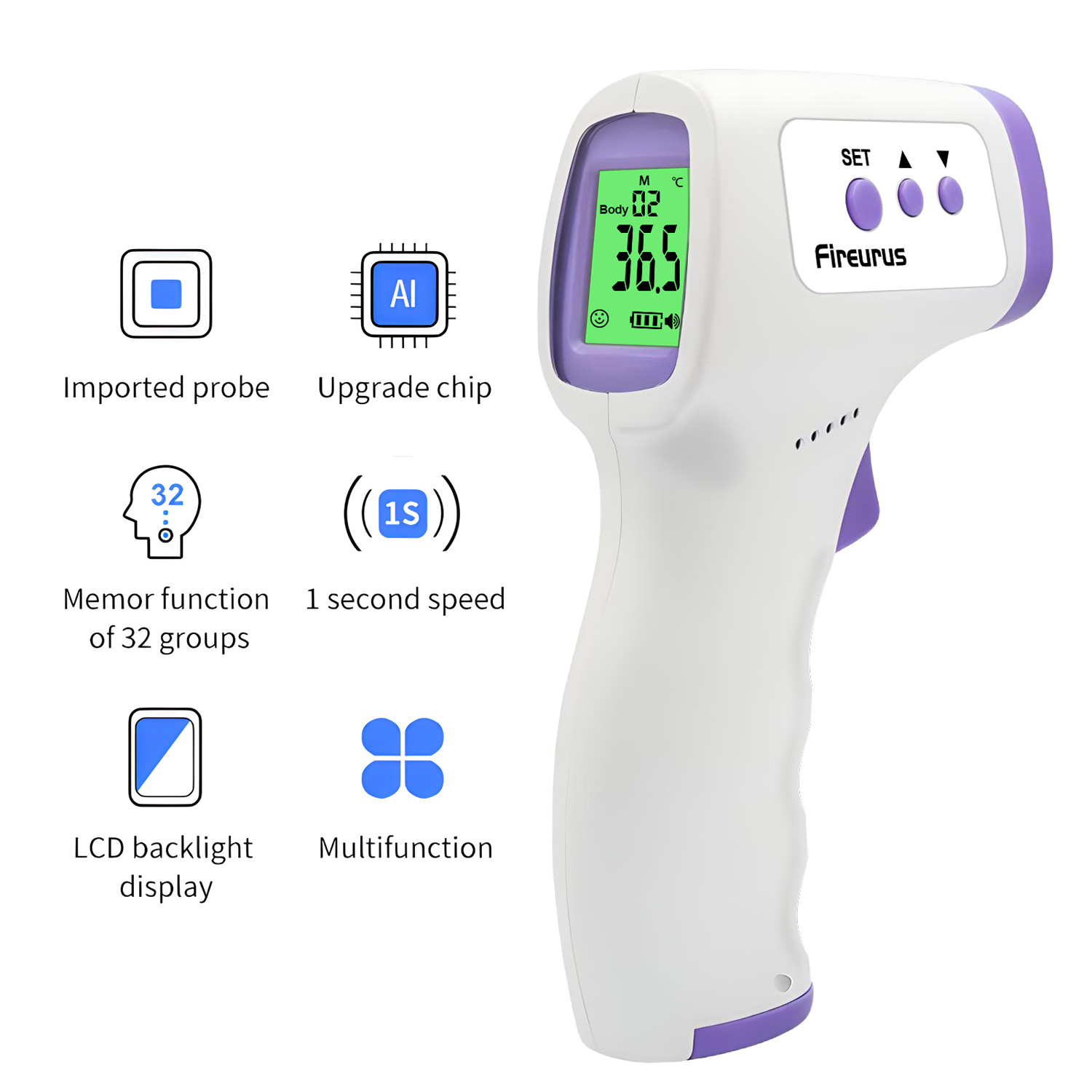 1 Second Fast Reading Non-cont - огляд і ціна Digital Thermometer Infrared