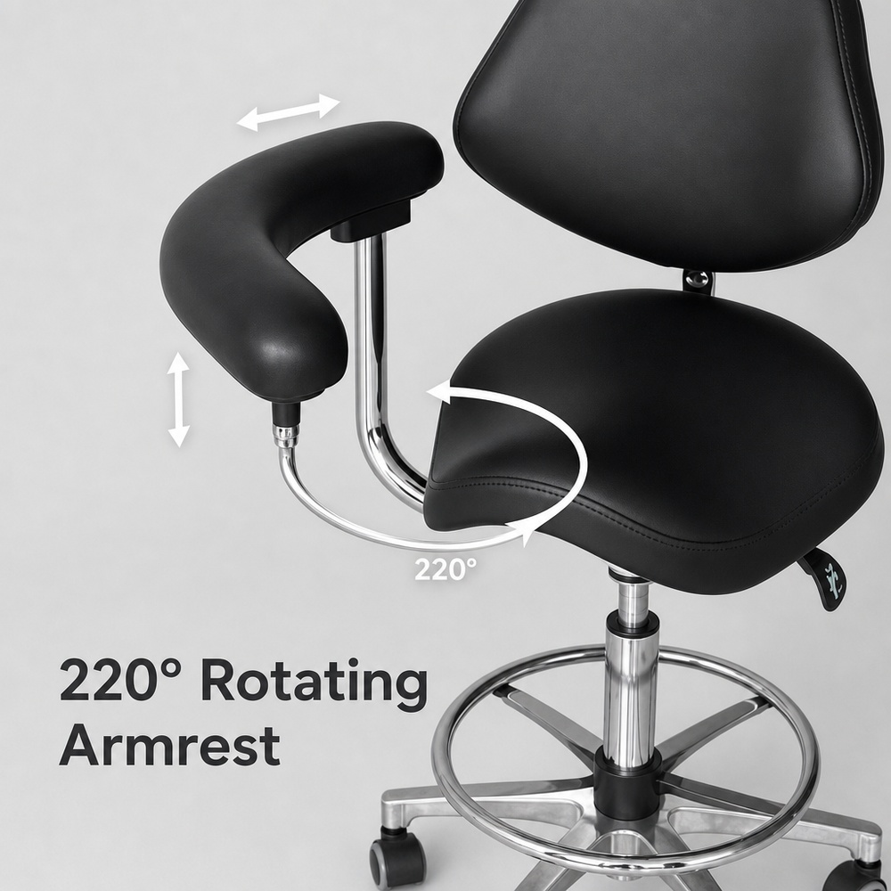 Mobile Saddle Chair Hydraulic  - огляд і ціна Medical Lab Design